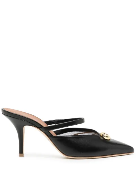 Malone Souliers logo-plaque mules Black VANYA702