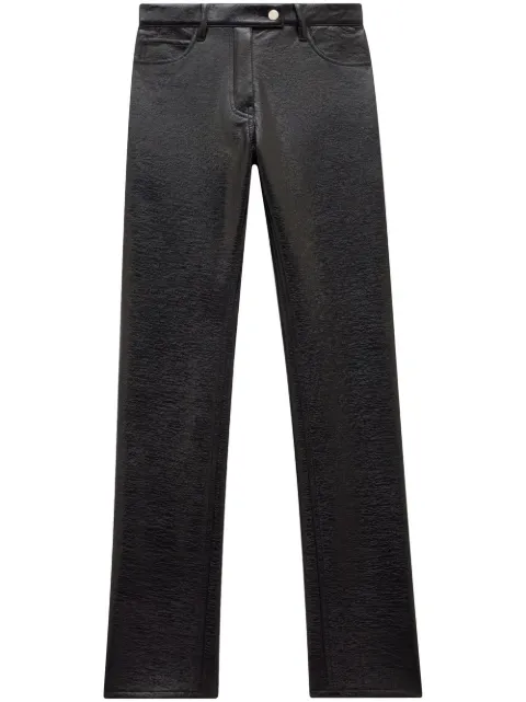 Courrèges straight-leg vinyl trousers Blue PERCPA013VY0014