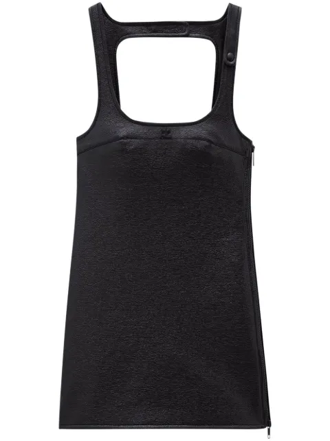 Courrèges Reedition vinyl mini dress Black PERCRO036VY0014