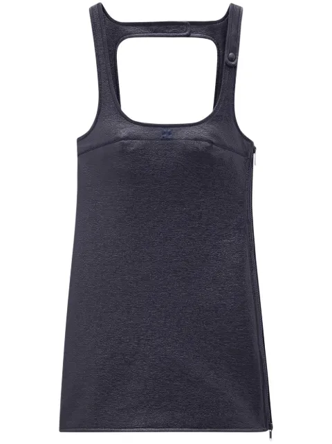 Courrèges Reedition vinyl mini dress Blue PERCRO036VY0014
