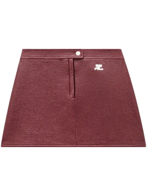 Courrèges vinyl A-line mini skirt Red PERCJU001VY0014