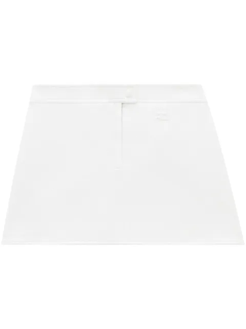 Courrèges logo-applique short skirt White PERCJU001VY0014
