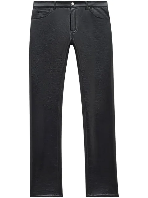 Courrèges vinyl straight-leg trousers Black PERCPA022VY0014