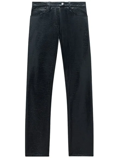 Courrèges straight-leg vinyl trousers Black PERCPA013VY0014