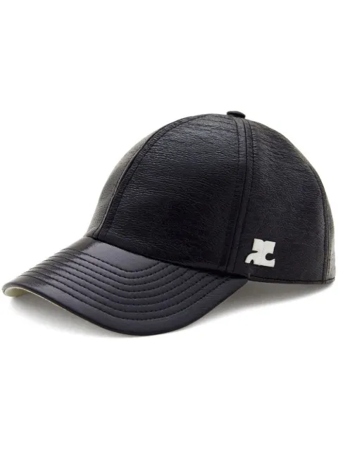 Courrèges logo-patch baseball cap Blue PERACT002VY0014