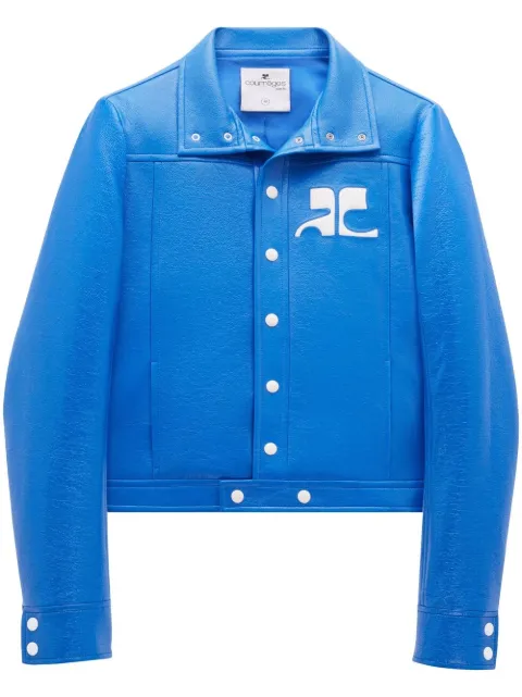 Courrèges Reedition vinyl jacket Blue PERCBL017VY0014