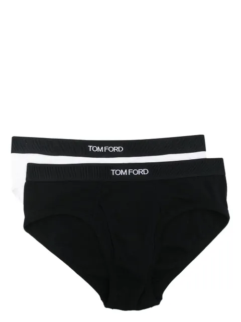 TOM FORD logo-print cotton briefs White T4XC11040