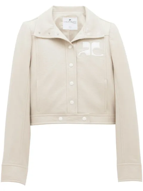 Courrèges Reedition vinyl jacket Neutrals PERCBL005VY0014