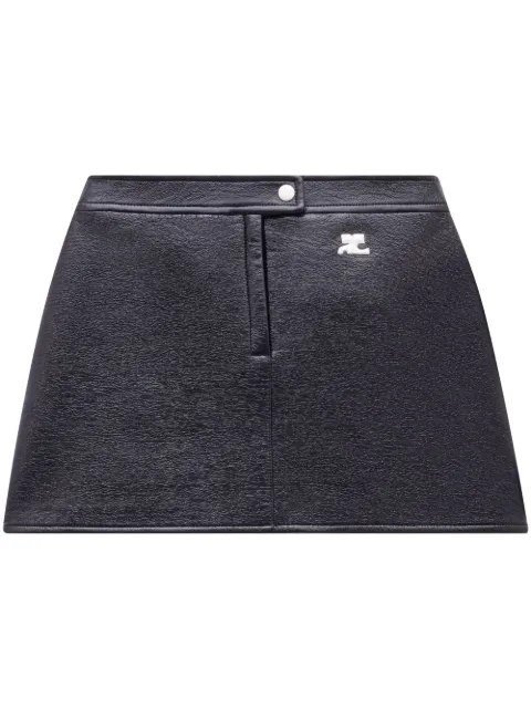 Courrèges Reedition vinyl skirt Blue PERCJU001VY0014