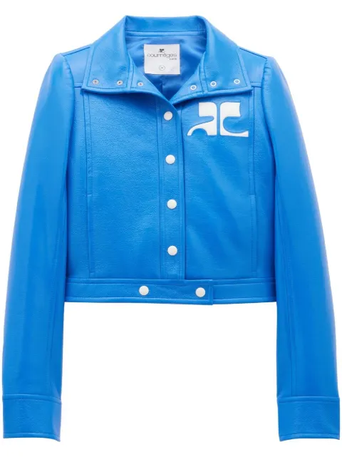 Courrèges Reedition vinyl jacket Blue PERCBL005VY0014