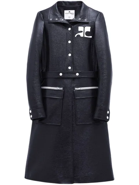 Courrèges Reedition vinyl trenchcoat Blue PERCMA078VY0014