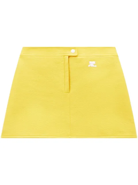 Courrèges A-line mini-skirt Yellow PERCJU001VY0014