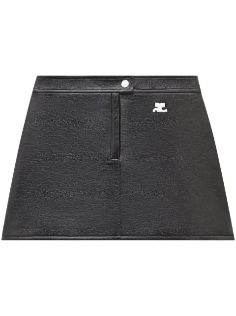 Courrèges vinyl mini skirt Black PERCJU001VY0014