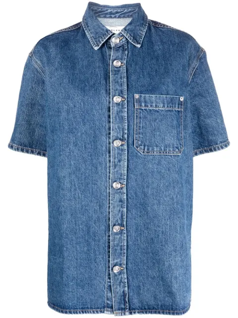 SLVRLAKE short-sleeved denim shirt Blue PS23SLNS707S