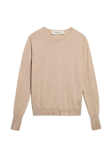 Golden Goose distressed fine-knit jumper Neutrals GWP00952P000665