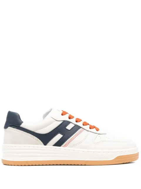 Hogan logo-patch low-top sneakers Neutrals HXW6300EU50ODZ