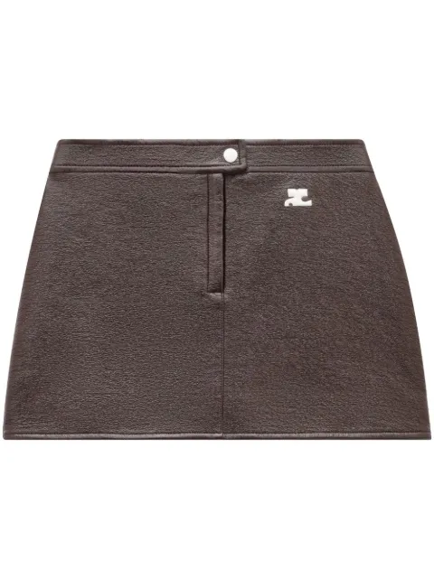 Courrèges Iconique vinyl skirt Brown 122CJU001VY0003