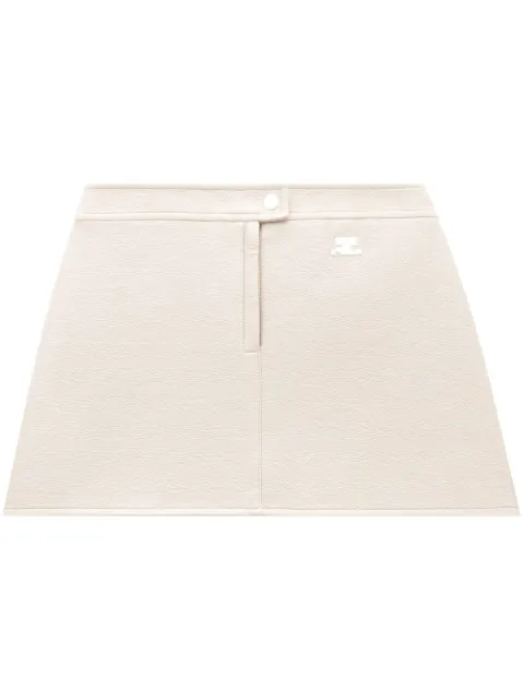 Courrèges Iconique vinyl skirt Grey 122CJU001VY0003