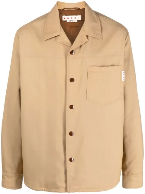 Marni virgin wool shirt jacket Neutrals JUMU0133UWTW839