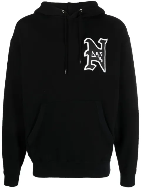 Neighborhood College logo-print hoodie Black 222TPNHCSM02