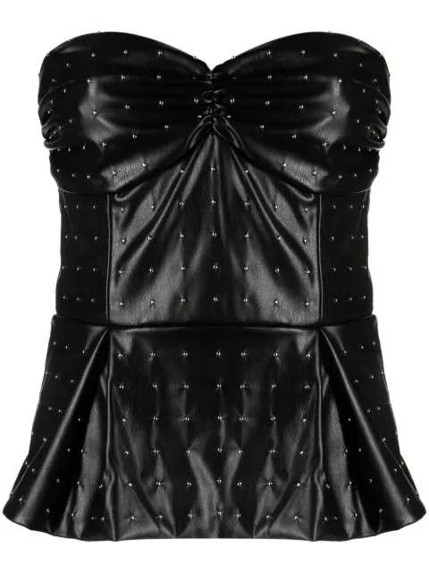 ROTATE BIRGER CHRISTENSEN strapless peplum top Black RT2427