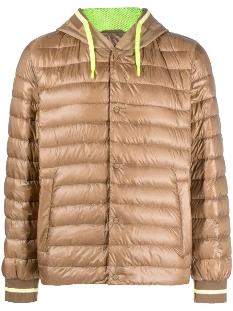 Herno drawstring hooded down jacket Neutrals PI001010U12017