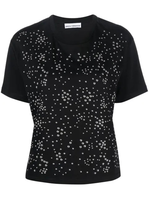 Rabanne studded short-sleeved T-shirt Black 23PJTE107CO0467