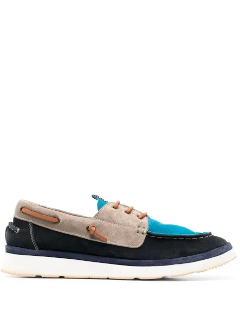Moma suede boat shoes Blue 2AS435YACA