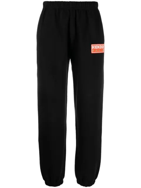 Kenzo logo-patch track pants Black FD52PA7084MF