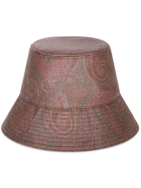 ETRO paisley-print bucket hat Red 143551728