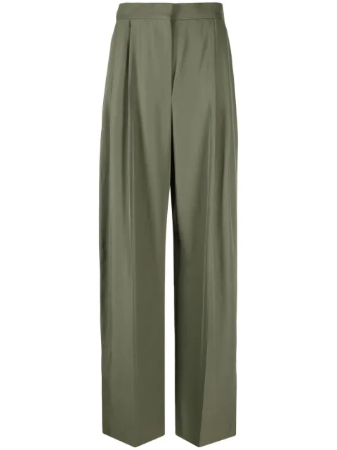 Alexander McQueen high-waisted tailored trousers Green 705526QJACF