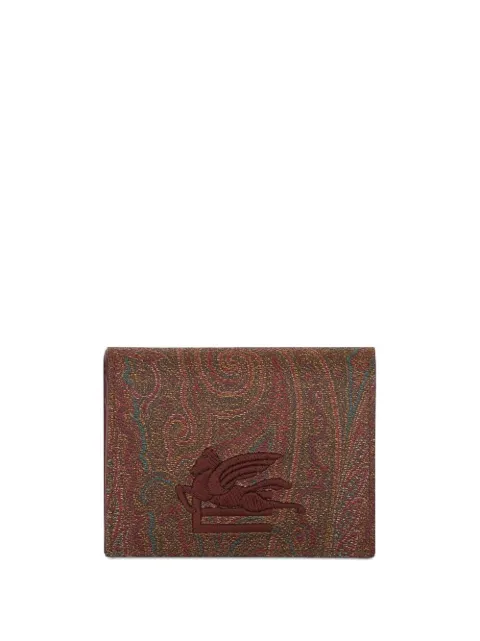ETRO paisley-print bi-fold cardholder Red 1I0037567