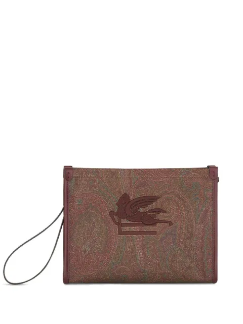 ETRO paisley-print logo wallet Red 1H7847567