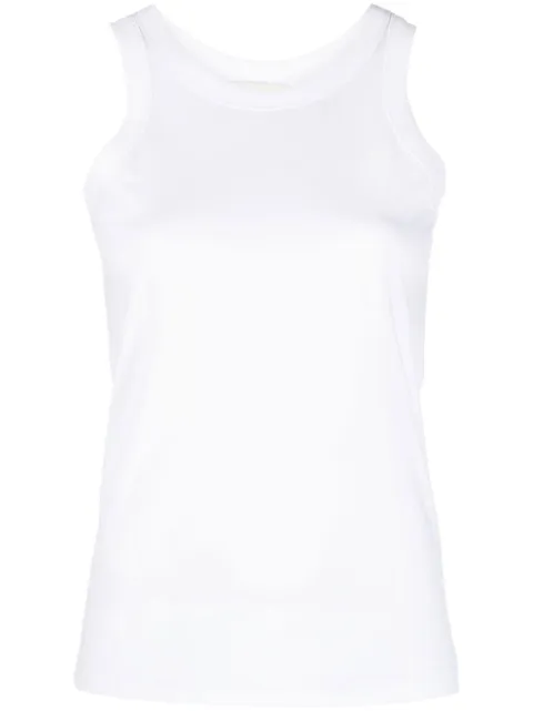 LouLou de Saison round-neck cotton tank top White POSO