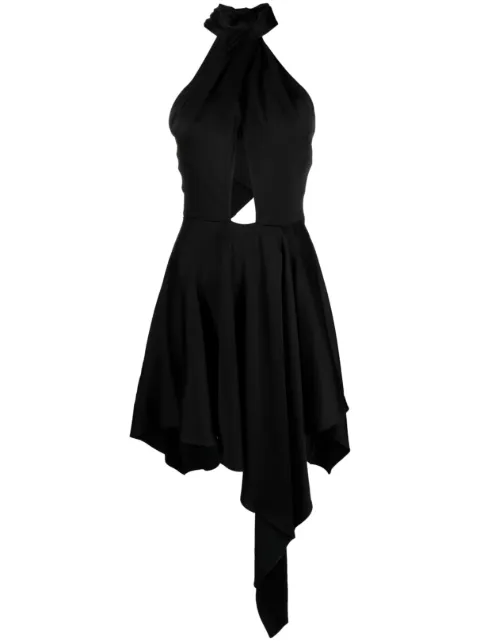 Stella McCartney asymmetric halterneck dress Black 6A01523BU358