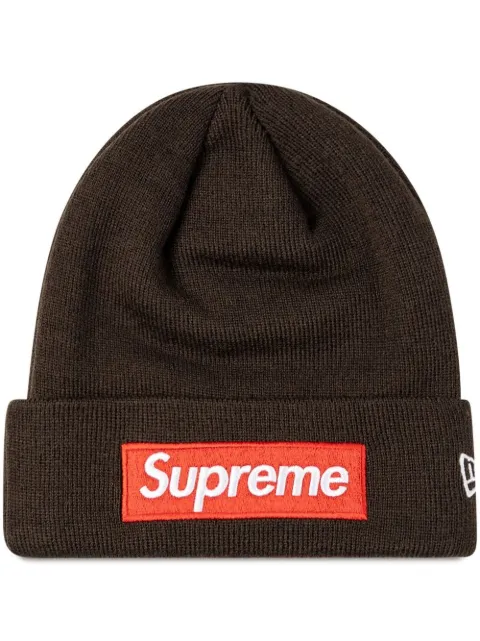 Supreme x New Era box-logo beanie Brown SU12506
