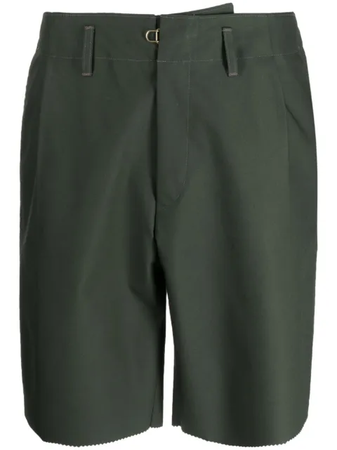 Kolor pleated wide-leg tailored shorts Green 23SCMP10106