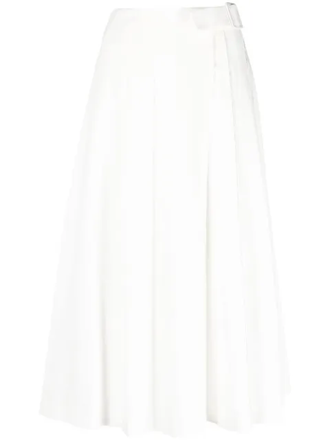 Fabiana Filippi belted midi skirt White GND273B6890000I816