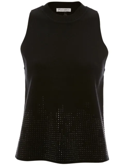 JW Anderson studded knitted tank top Black KW0881YN0008