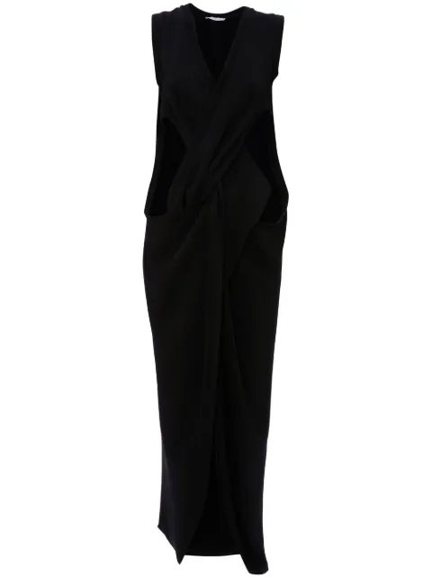 JW Anderson twist-front maxi dress Black DR0338PG1253