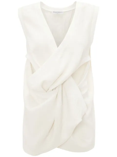 JW Anderson twist-front sleeveless top White TP0252PG1253001