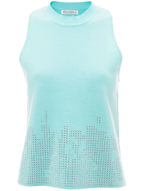 JW Anderson studded tank top Blue KW0881YN0008840