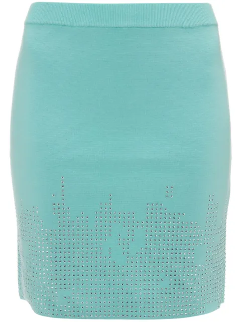 JW Anderson stud-detail knitted skirt Blue KW0884YN0008840