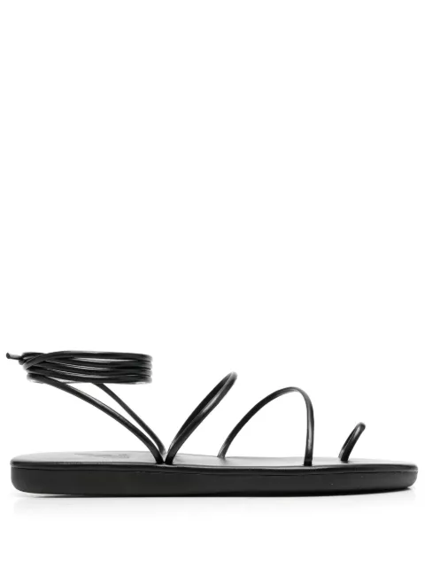 Ancient Greek Sandals Du open-toe leather sandals Black DUECONAPPABLACK