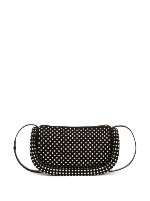 JW Anderson Bumper-12 crystal-embellished crossbody bag Black HB0523LA0251999