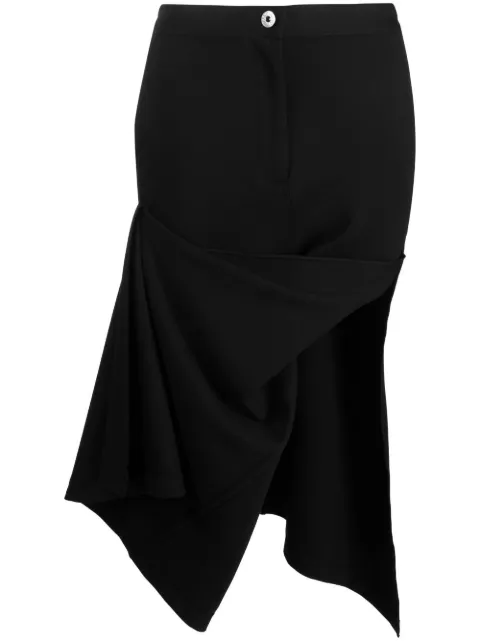 JW Anderson Asymmetric draped black skirt Black SK0134PG0810999