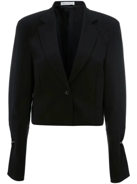 JW Anderson ring-detail cropped blazer Black JK0246PG0011