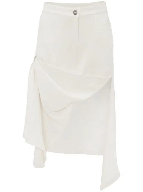 JW Anderson asymmetric draped skirt White SK0134PG1253002