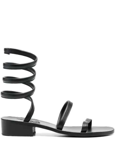 Ancient Greek Sandals 35mm Ohia leather sandals Black OHIAHEELNAPPABLACK