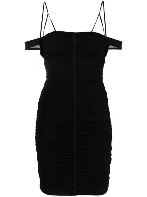 Givenchy off-shoulder spaghetti-strap minidress Black BW21H730XK